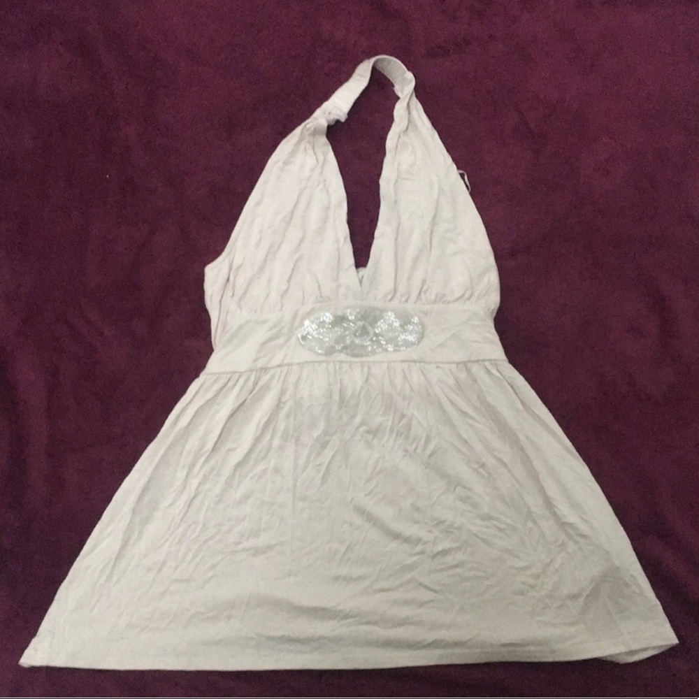 NWT! H&M Sequin Embellished Halter Top - Size Large